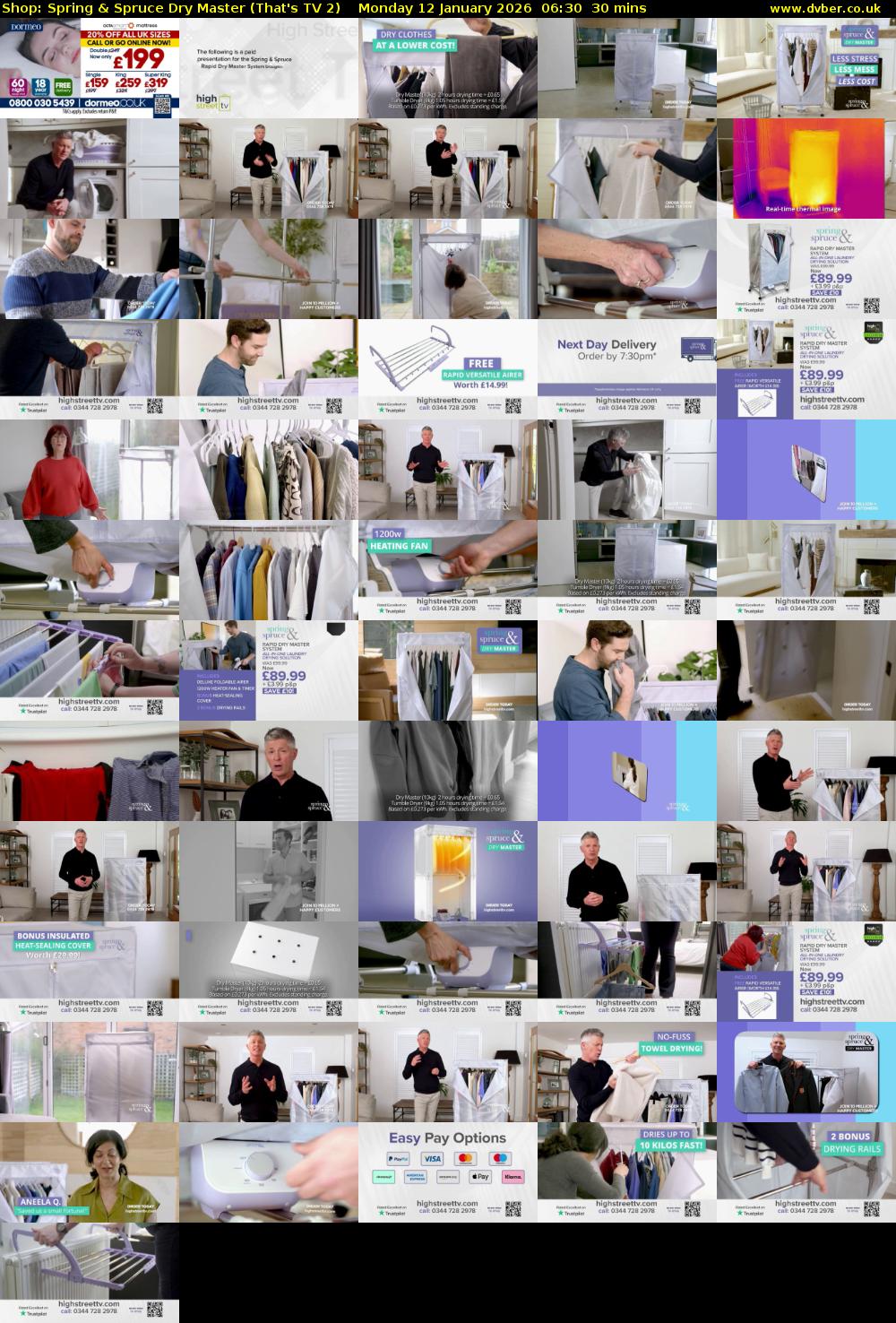 Shop: Spring & Spruce Dry Master (That's TV 2) Monday 12 January 2026 06:30 - 07:00