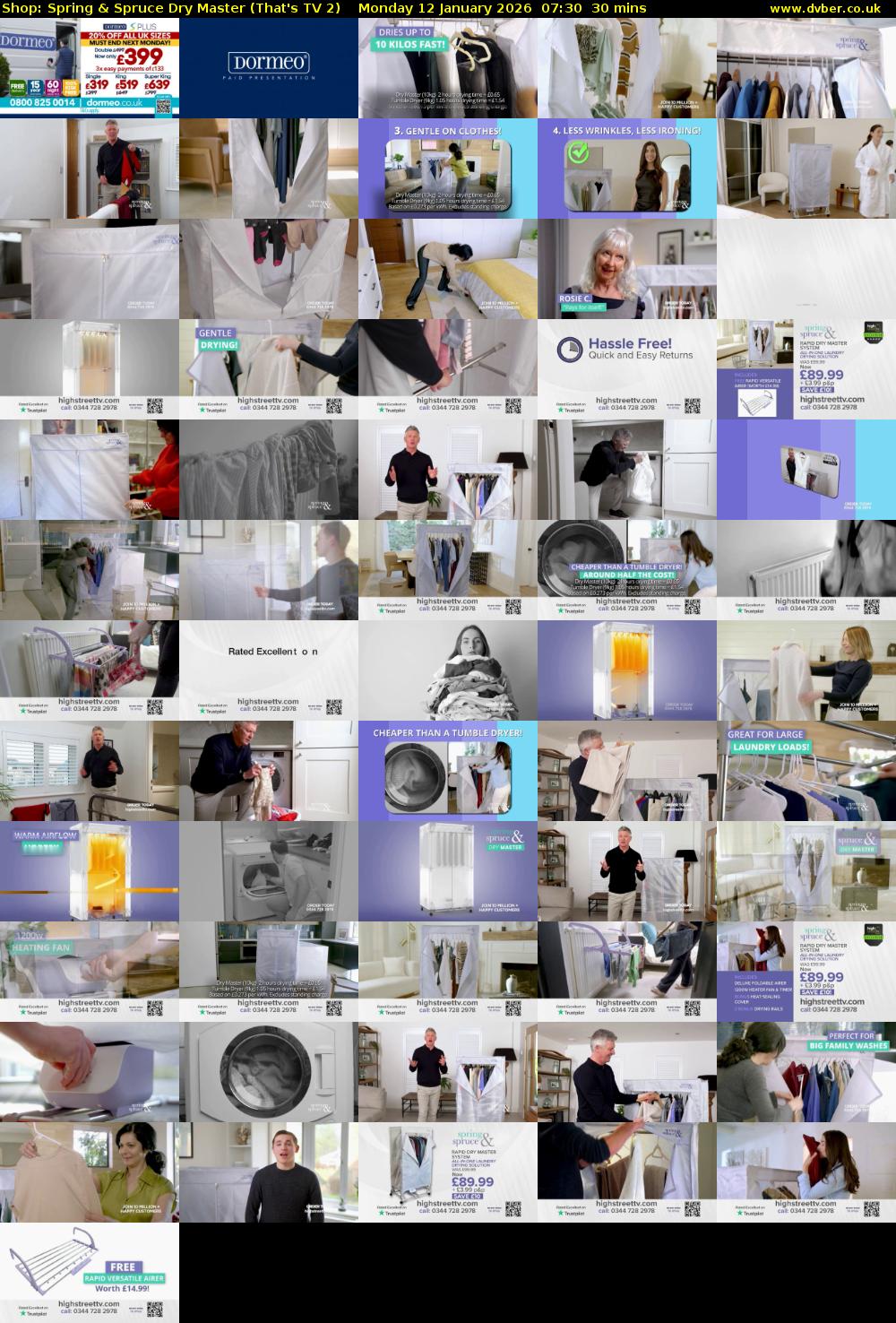 Shop: Spring & Spruce Dry Master (That's TV 2) Monday 12 January 2026 07:30 - 08:00