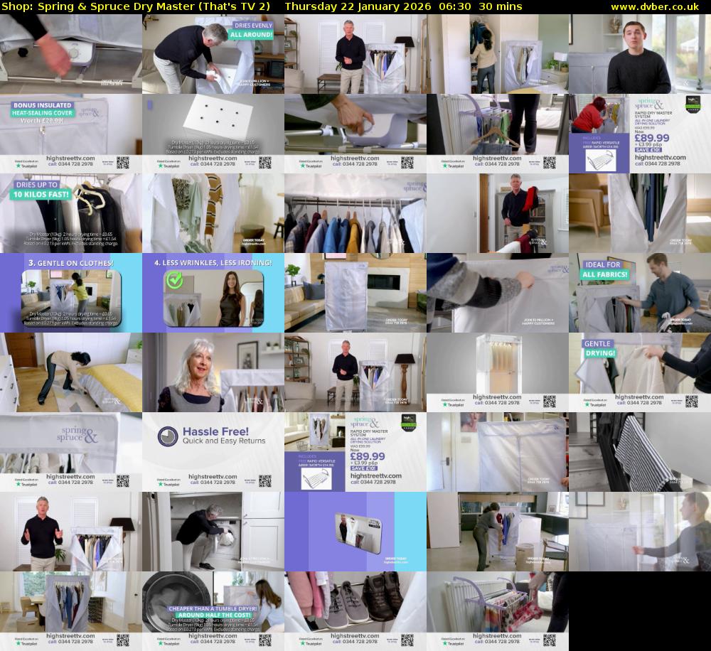 Shop: Spring & Spruce Dry Master (That's TV 2) Thursday 22 January 2026 06:30 - 07:00