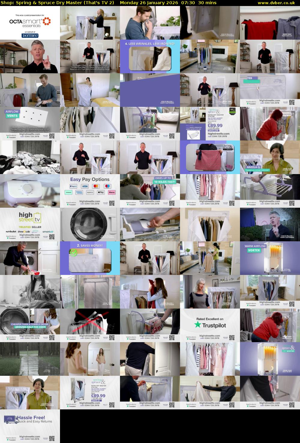 Shop: Spring & Spruce Dry Master (That's TV 2) Monday 26 January 2026 07:30 - 08:00