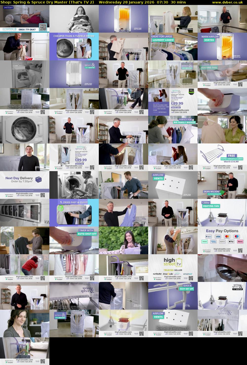 Shop: Spring & Spruce Dry Master (That's TV 2) Wednesday 28 January 2026 07:30 - 08:00