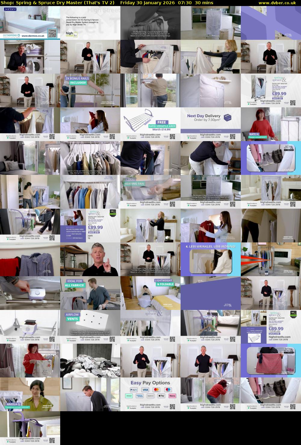 Shop: Spring & Spruce Dry Master (That's TV 2) Friday 30 January 2026 07:30 - 08:00