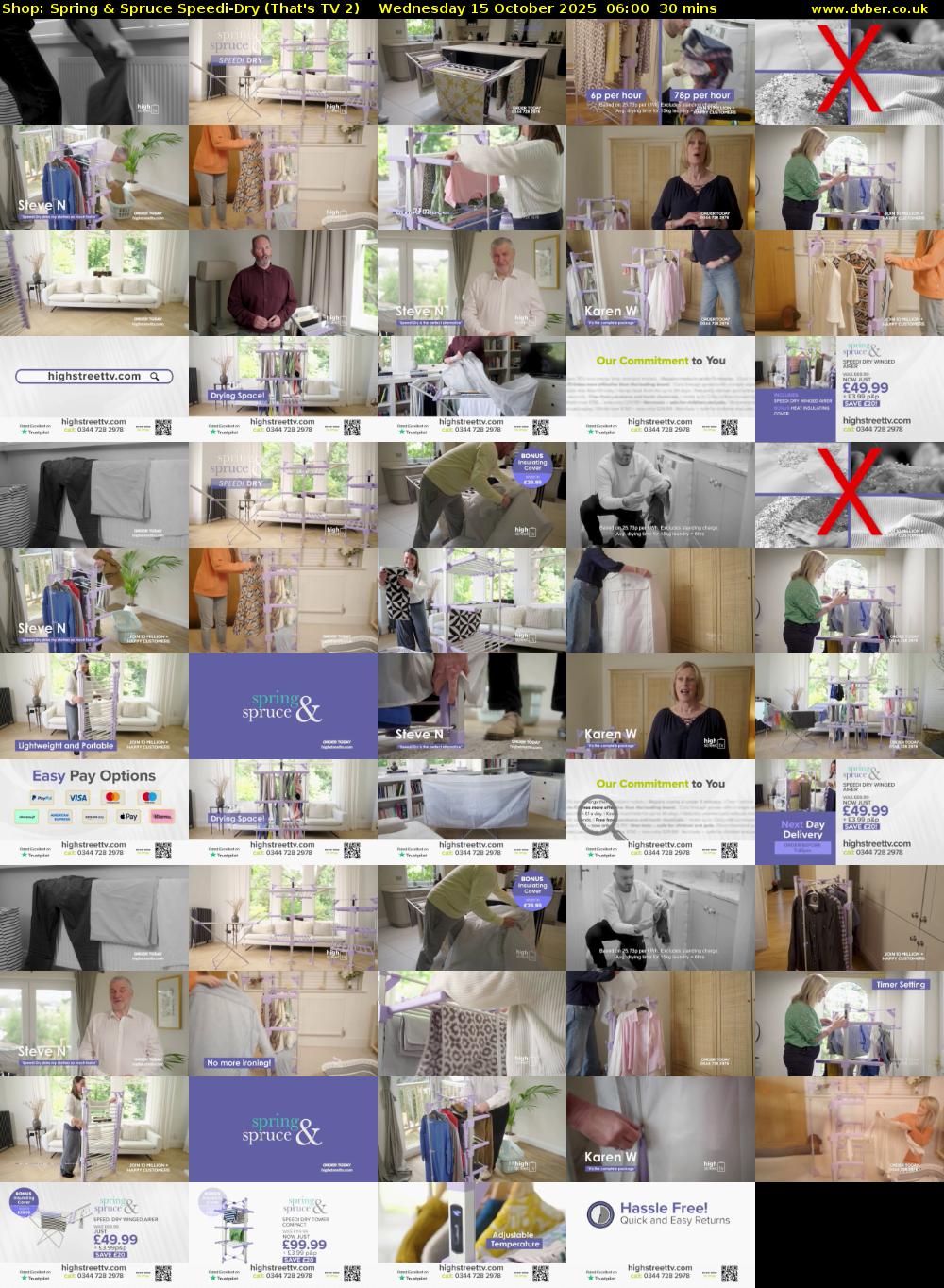 Shop: Spring & Spruce Speedi-Dry (That's TV 2) Wednesday 15 October 2025 06:00 - 06:30