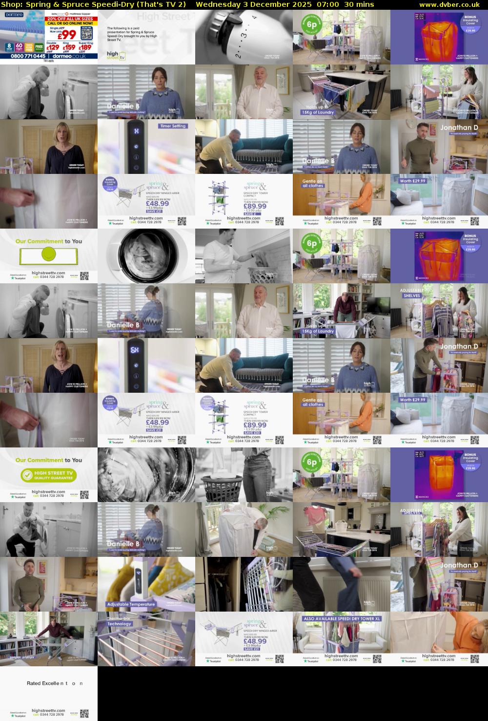 Shop: Spring & Spruce Speedi-Dry (That's TV 2) Wednesday 3 December 2025 07:00 - 07:30