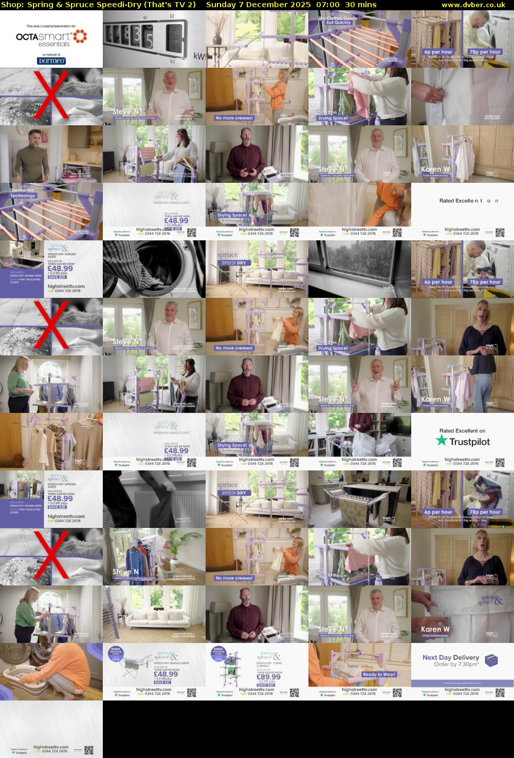 Shop: Spring & Spruce Speedi-Dry (That's TV 2) Sunday 7 December 2025 07:00 - 07:30