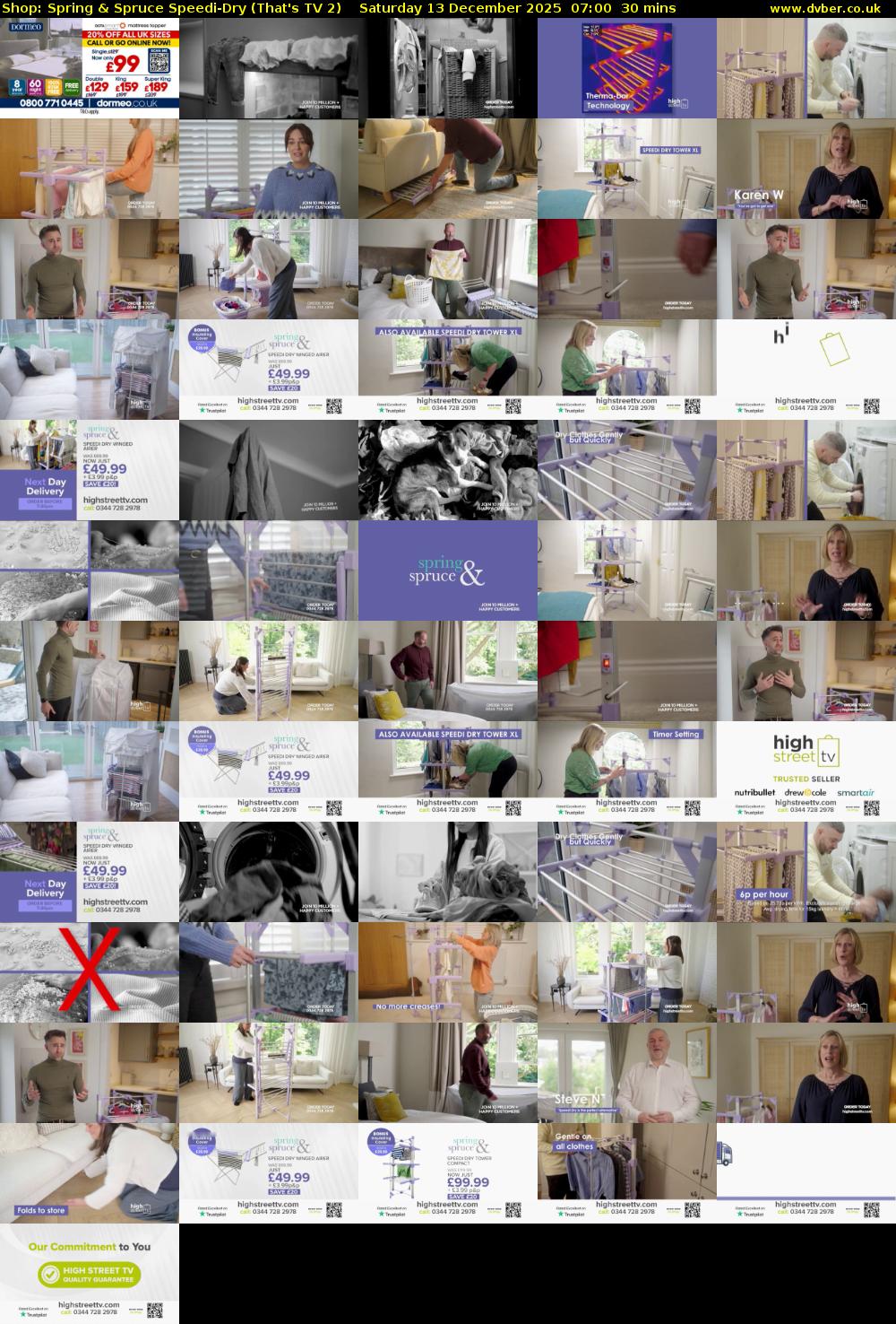 Shop: Spring & Spruce Speedi-Dry (That's TV 2) Saturday 13 December 2025 07:00 - 07:30