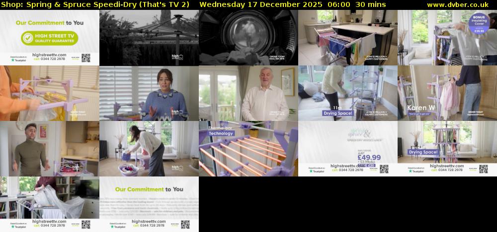 Shop: Spring & Spruce Speedi-Dry (That's TV 2) Wednesday 17 December 2025 06:00 - 06:30