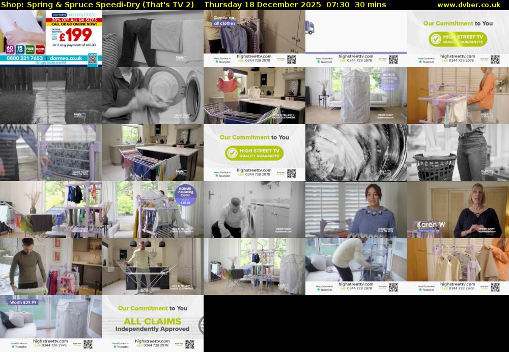 Shop: Spring & Spruce Speedi-Dry (That's TV 2) Thursday 18 December 2025 07:30 - 08:00