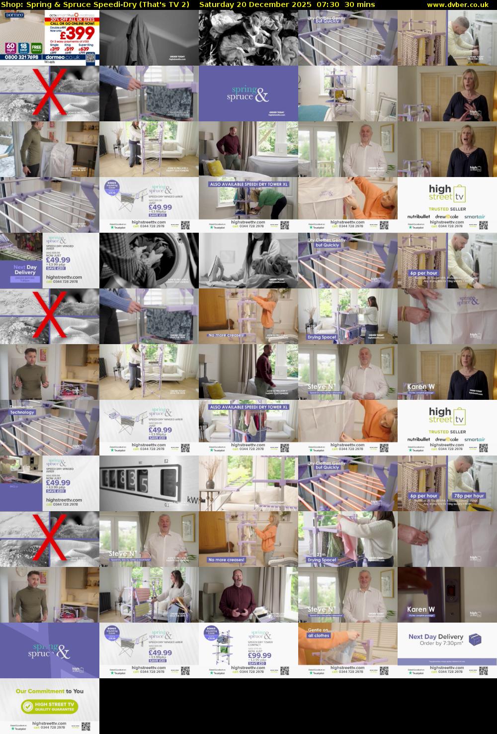 Shop: Spring & Spruce Speedi-Dry (That's TV 2) Saturday 20 December 2025 07:30 - 08:00