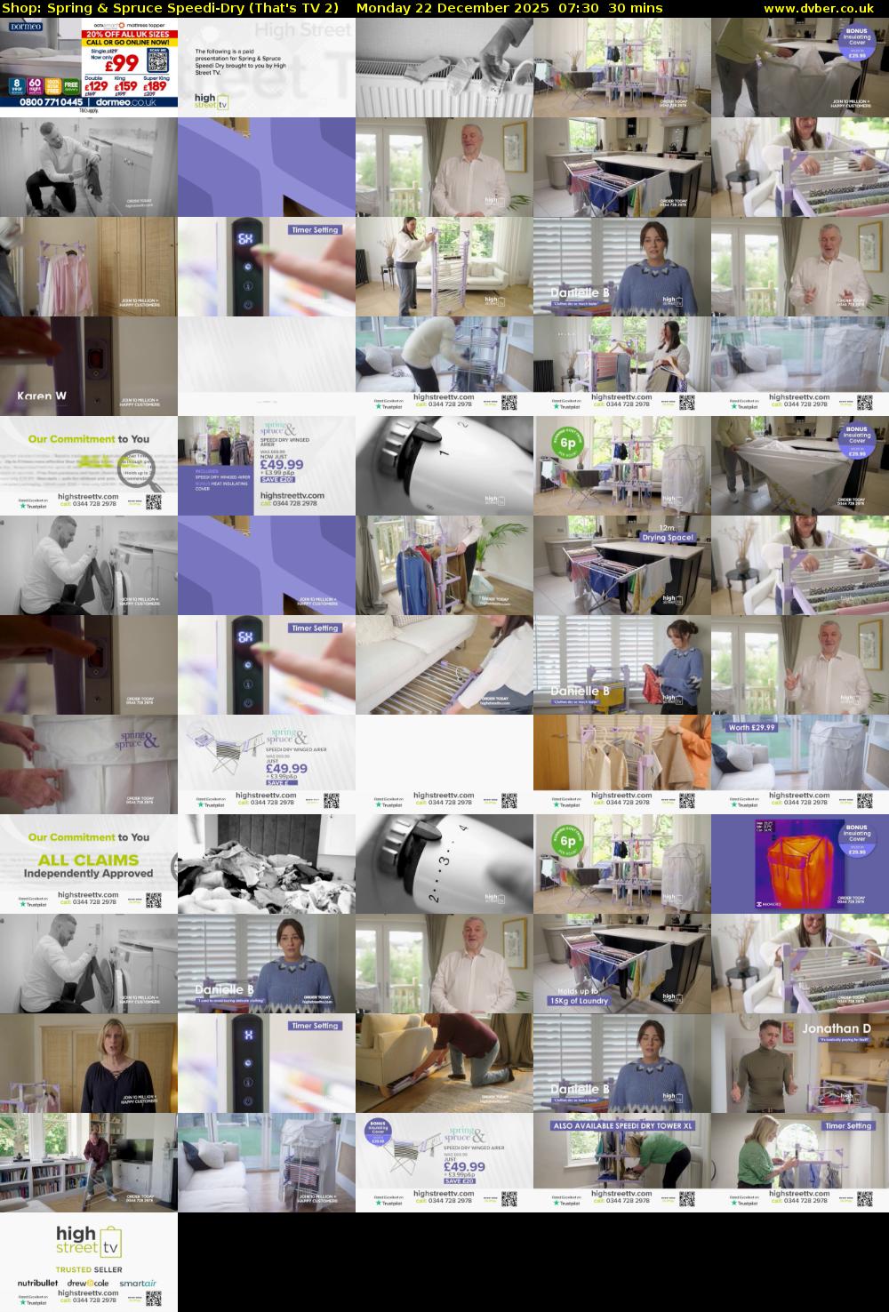 Shop: Spring & Spruce Speedi-Dry (That's TV 2) Monday 22 December 2025 07:30 - 08:00