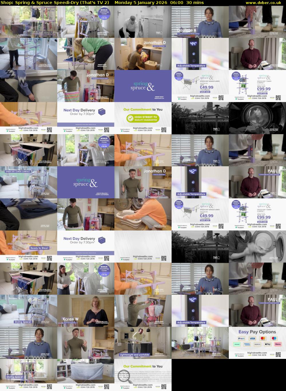 Shop: Spring & Spruce Speedi-Dry (That's TV 2) Monday 5 January 2026 06:00 - 06:30