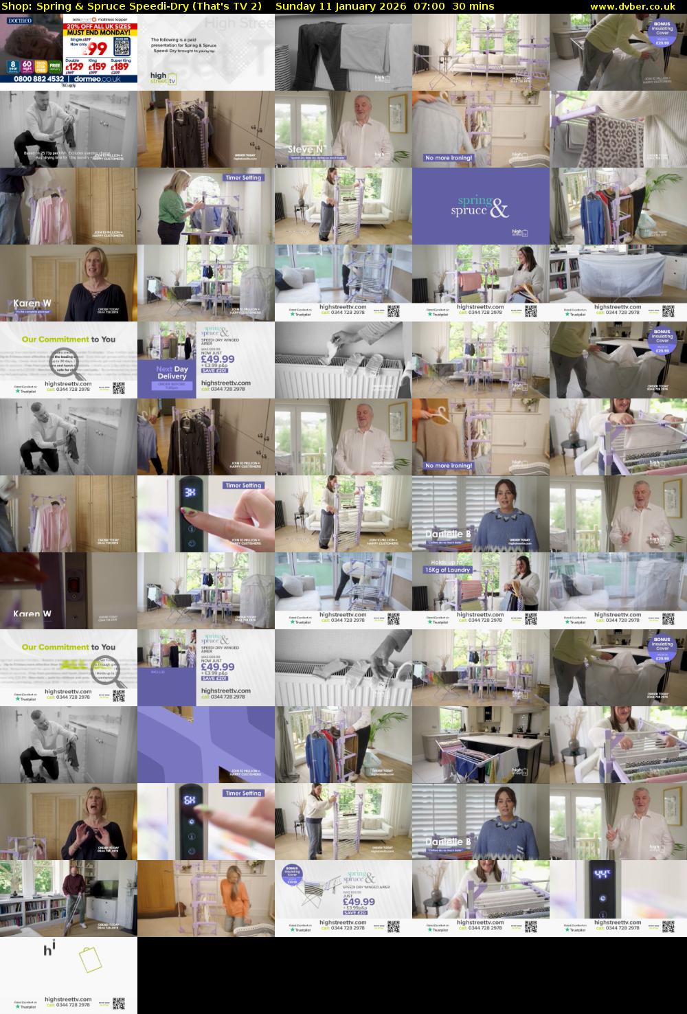 Shop: Spring & Spruce Speedi-Dry (That's TV 2) Sunday 11 January 2026 07:00 - 07:30