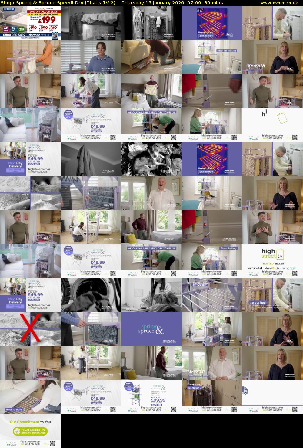 Shop: Spring & Spruce Speedi-Dry (That's TV 2) Thursday 15 January 2026 07:00 - 07:30