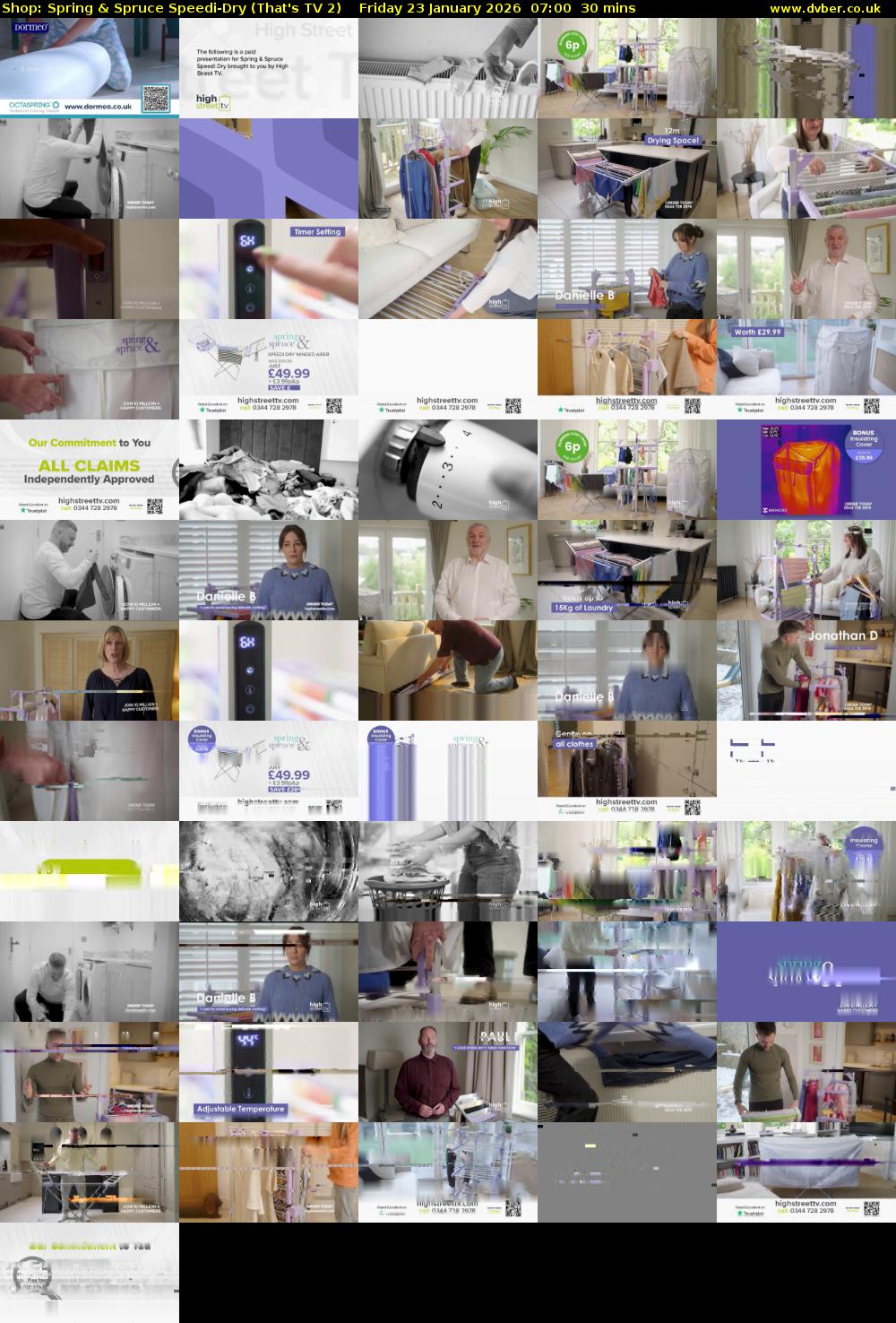 Shop: Spring & Spruce Speedi-Dry (That's TV 2) Friday 23 January 2026 07:00 - 07:30