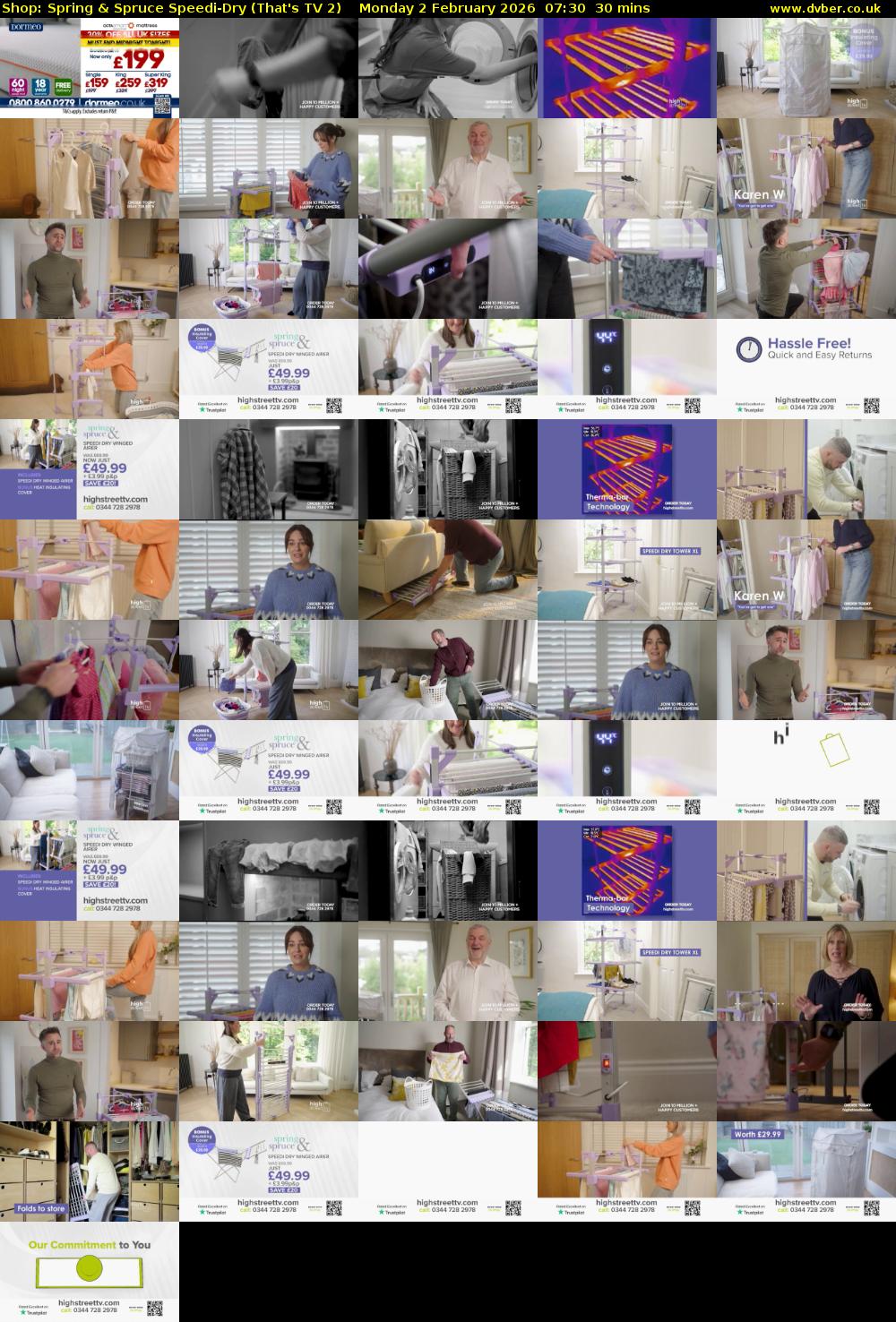 Shop: Spring & Spruce Speedi-Dry (That's TV 2) Monday 2 February 2026 07:30 - 08:00