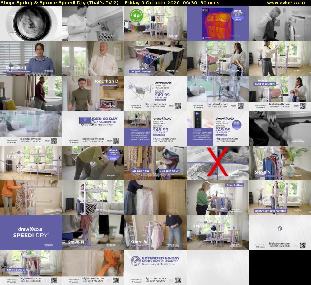 Shop: Spring & Spruce Speedi-Dry (That's TV 2) Friday 9 October 2026 06:30 - 07:00
