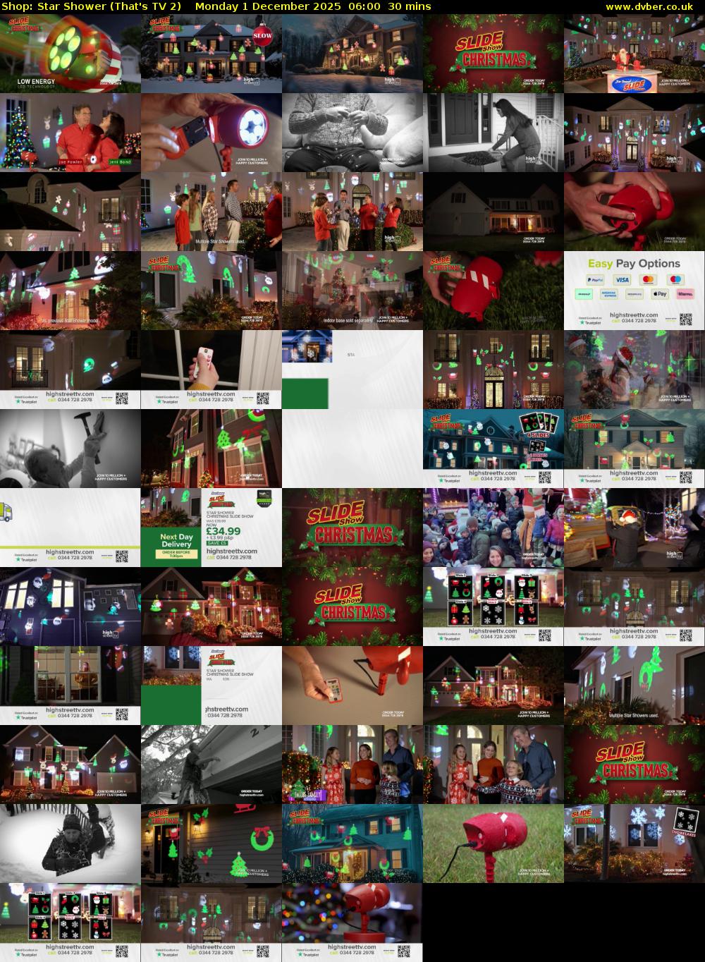 Shop: Star Shower (That's TV 2) Monday 1 December 2025 06:00 - 06:30