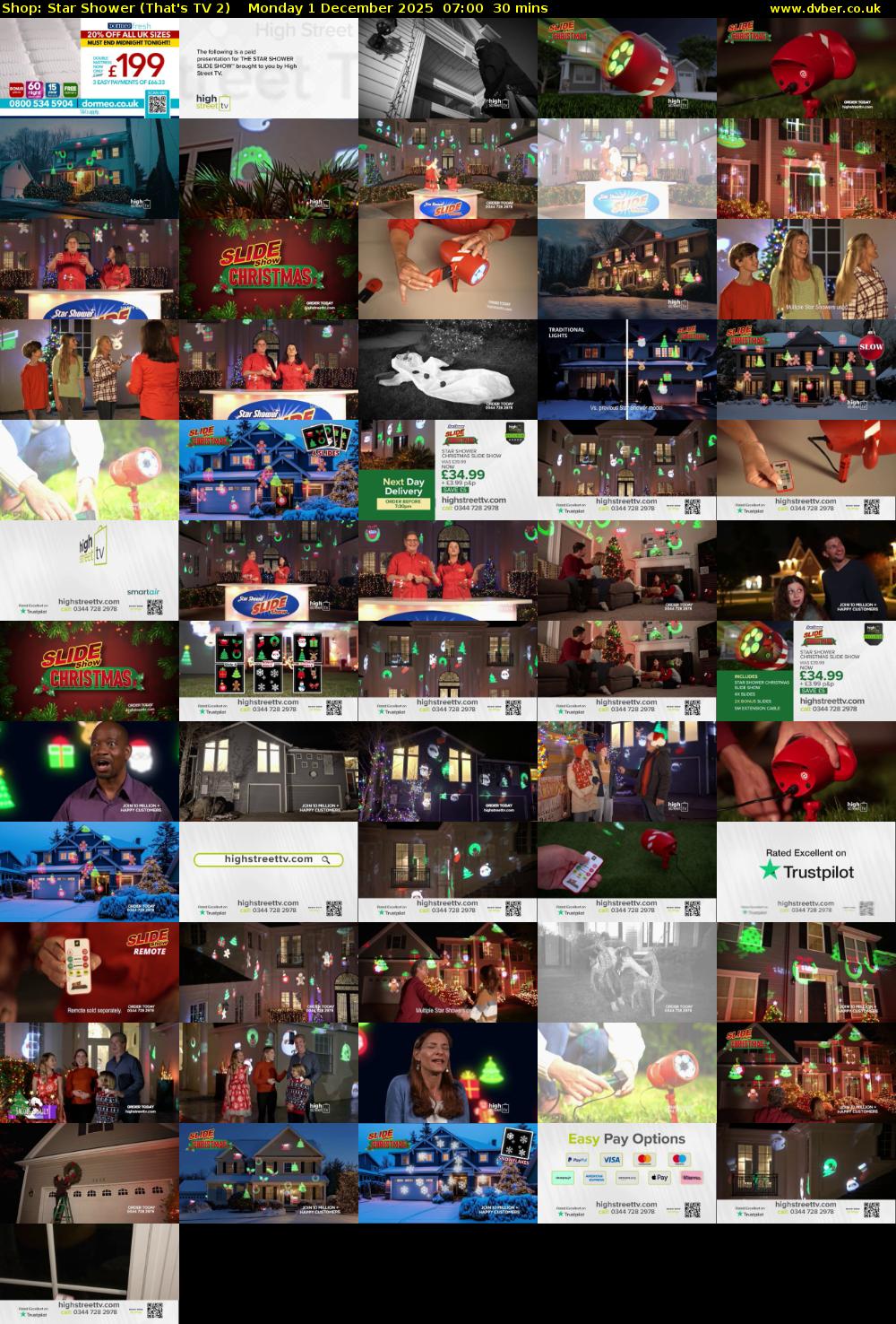 Shop: Star Shower (That's TV 2) Monday 1 December 2025 07:00 - 07:30