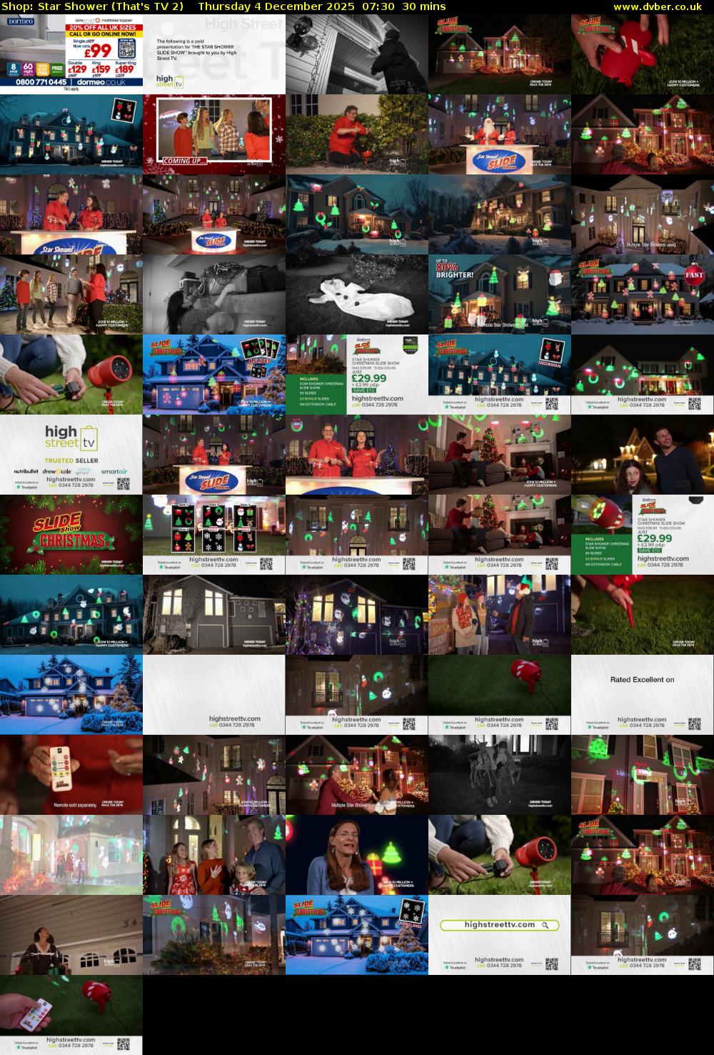 Shop: Star Shower (That's TV 2) Thursday 4 December 2025 07:30 - 08:00