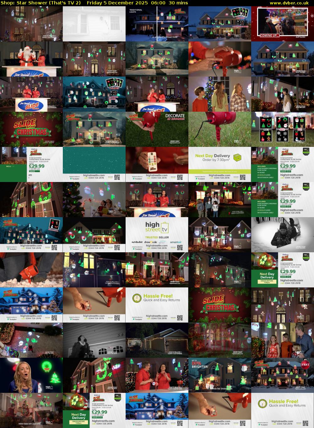 Shop: Star Shower (That's TV 2) Friday 5 December 2025 06:00 - 06:30