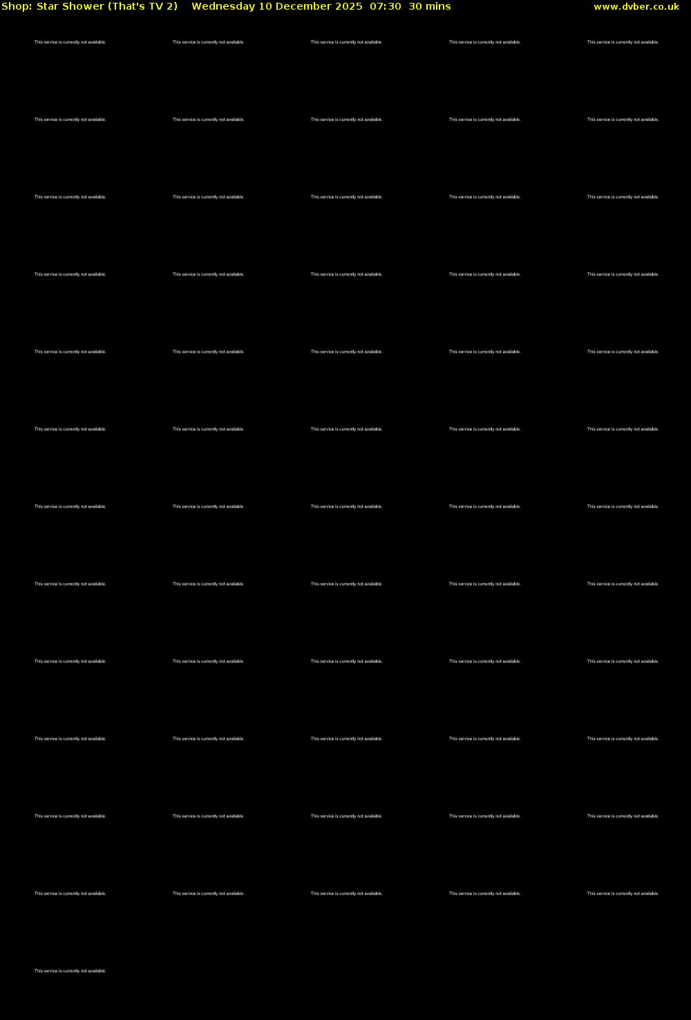 Shop: Star Shower (That's TV 2) Wednesday 10 December 2025 07:30 - 08:00