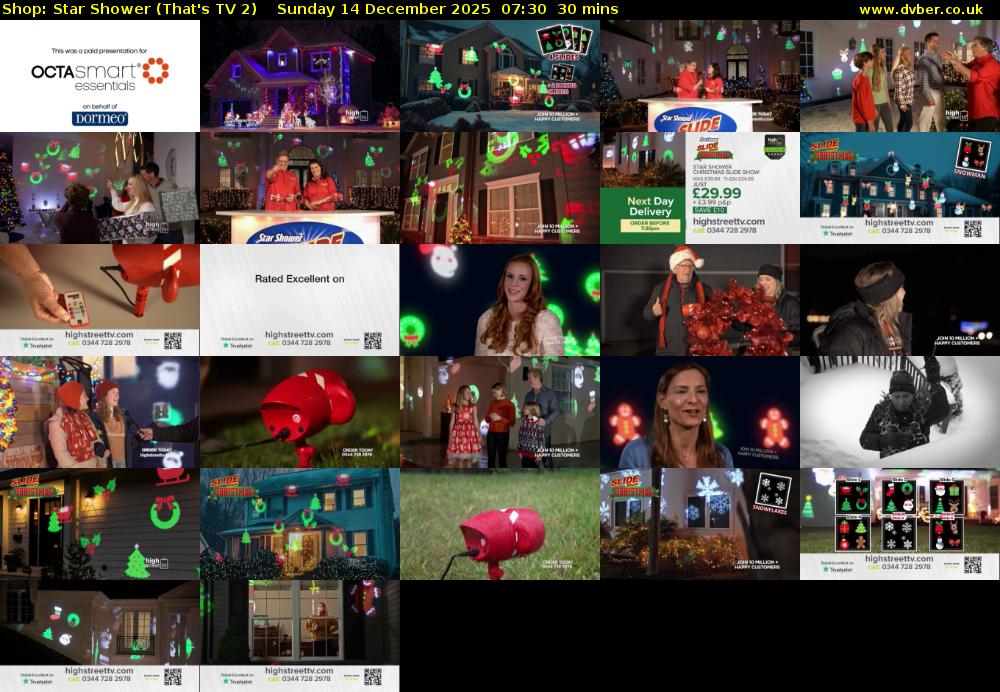 Shop: Star Shower (That's TV 2) Sunday 14 December 2025 07:30 - 08:00