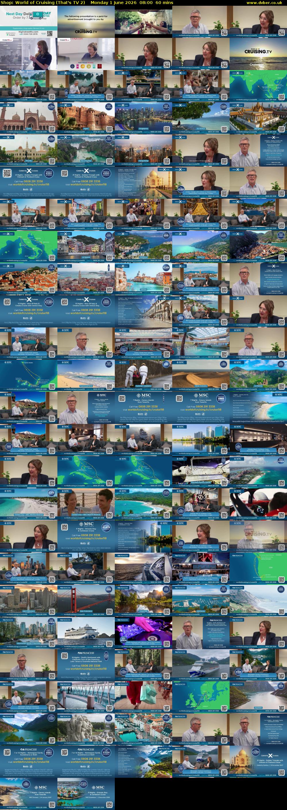 Shop: World of Cruising (That's TV 2) Monday 1 June 2026 08:00 - 09:00