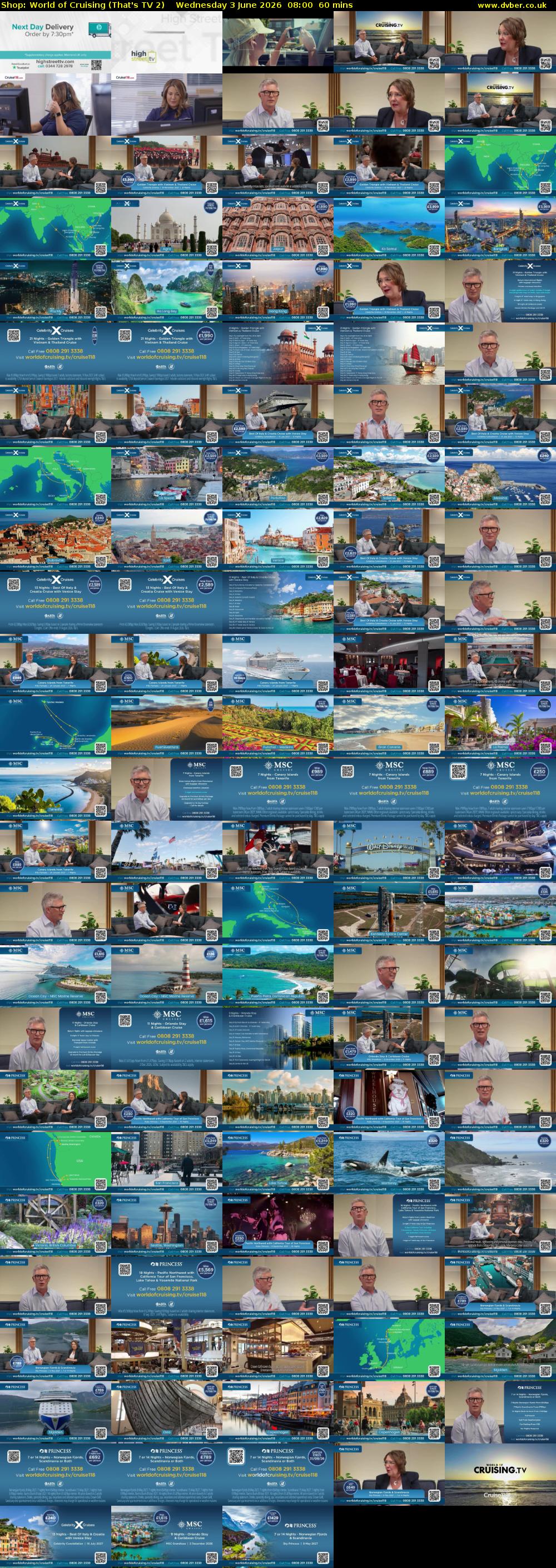 Shop: World of Cruising (That's TV 2) Wednesday 3 June 2026 08:00 - 09:00