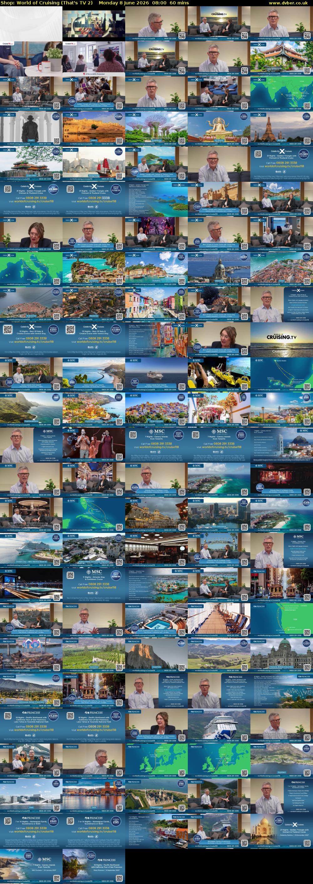 Shop: World of Cruising (That's TV 2) Monday 8 June 2026 08:00 - 09:00