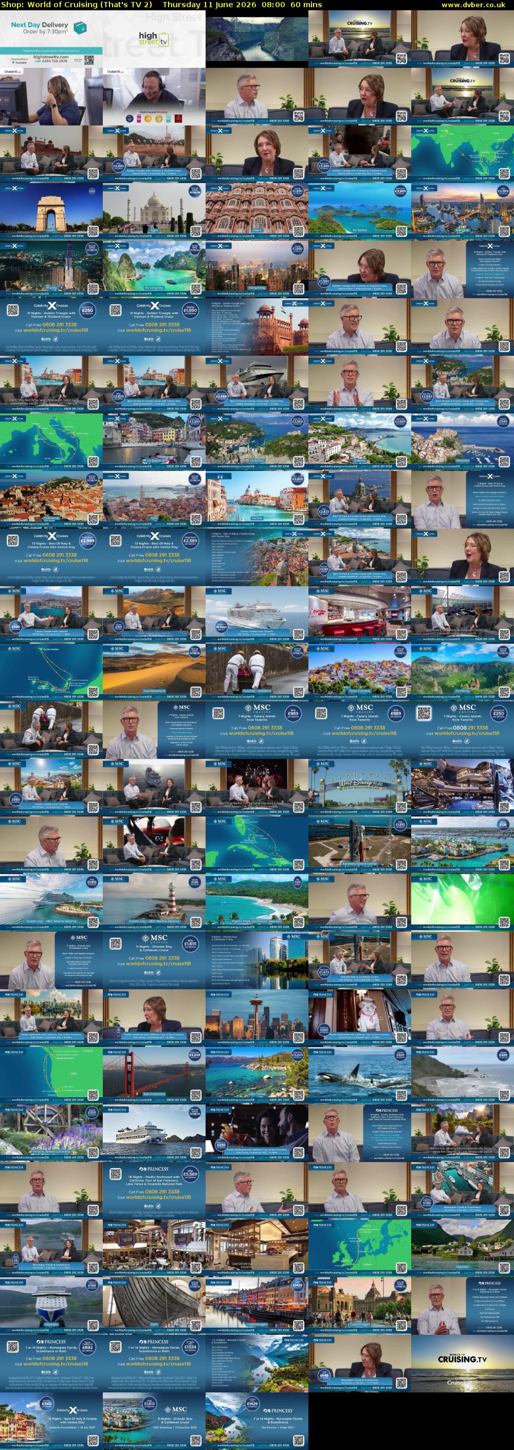 Shop: World of Cruising (That's TV 2) Thursday 11 June 2026 08:00 - 09:00