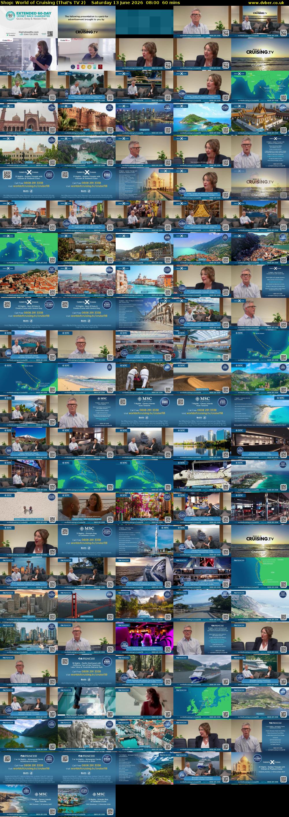 Shop: World of Cruising (That's TV 2) Saturday 13 June 2026 08:00 - 09:00