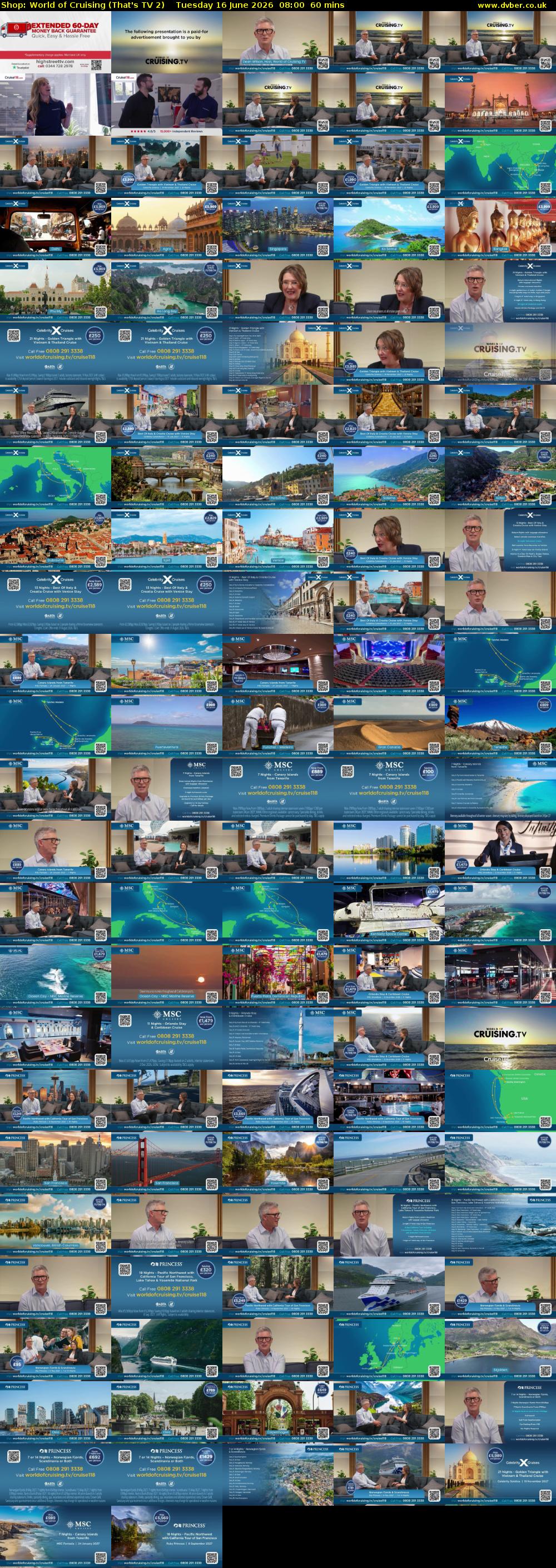 Shop: World of Cruising (That's TV 2) Tuesday 16 June 2026 08:00 - 09:00