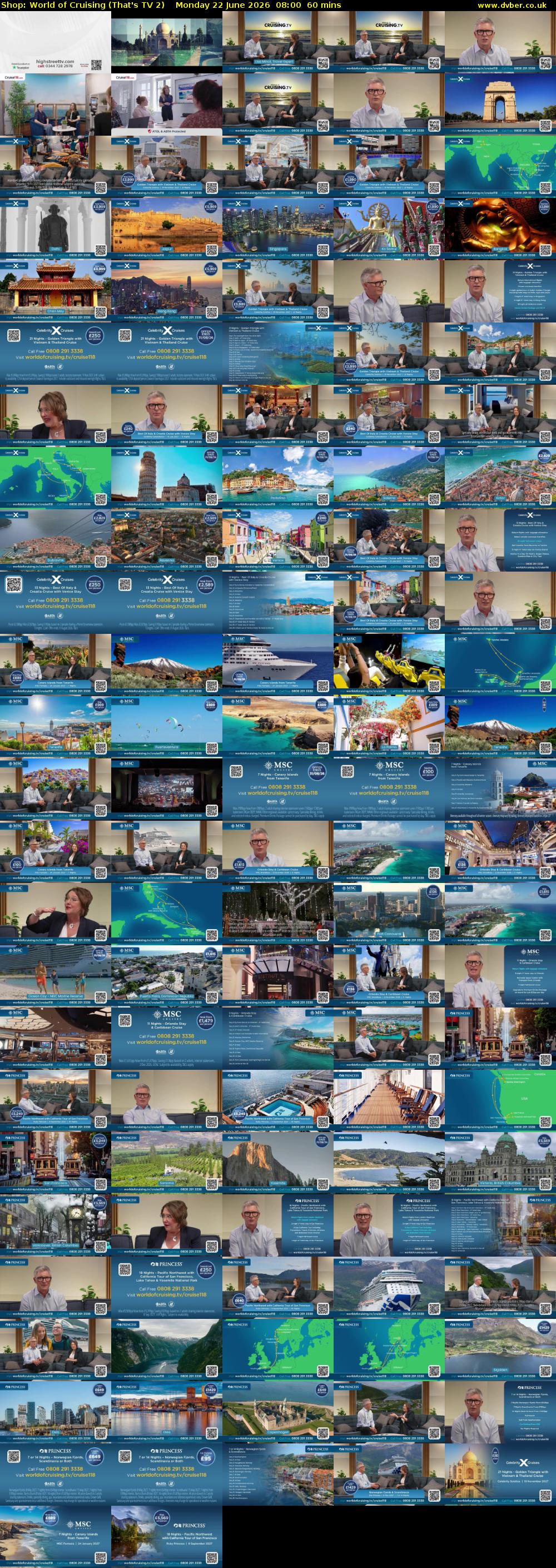 Shop: World of Cruising (That's TV 2) Monday 22 June 2026 08:00 - 09:00