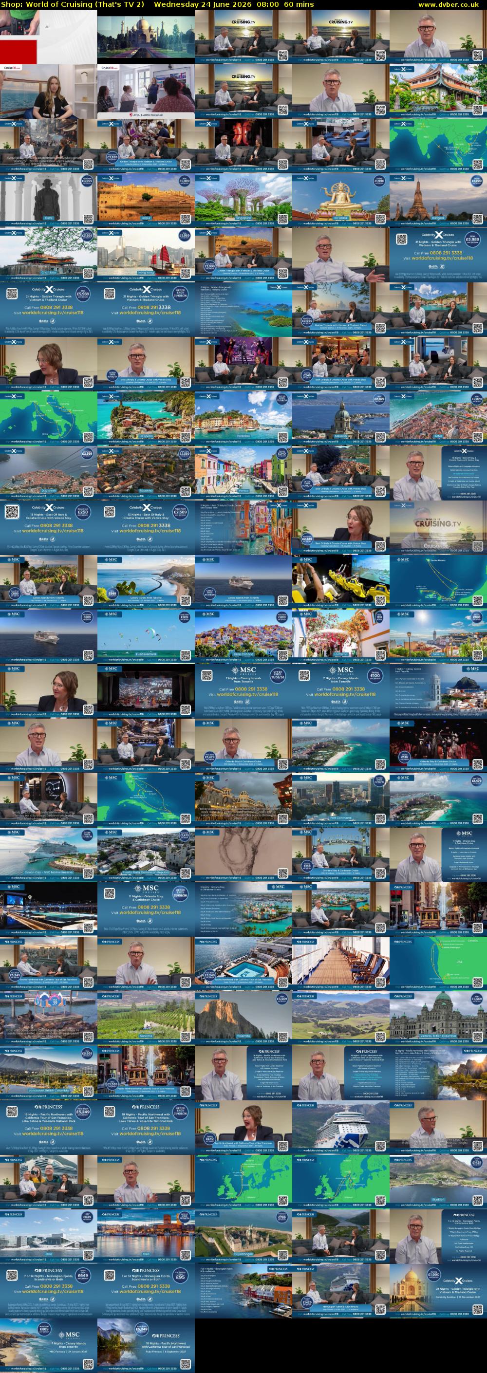 Shop: World of Cruising (That's TV 2) Wednesday 24 June 2026 08:00 - 09:00