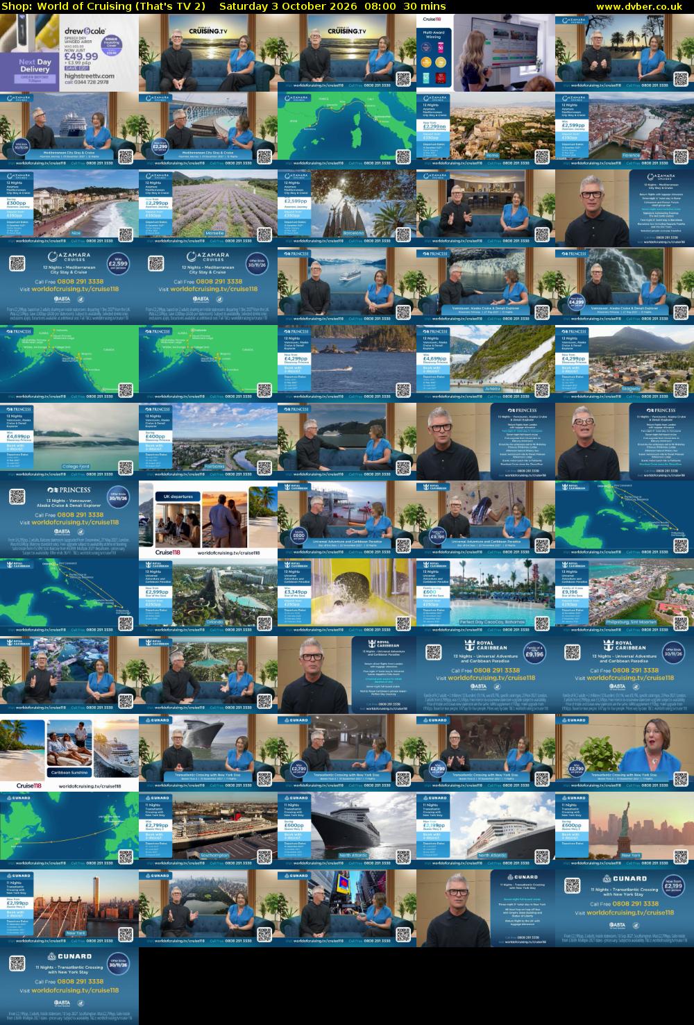 Shop: World of Cruising (That's TV 2) Saturday 3 October 2026 08:00 - 08:30