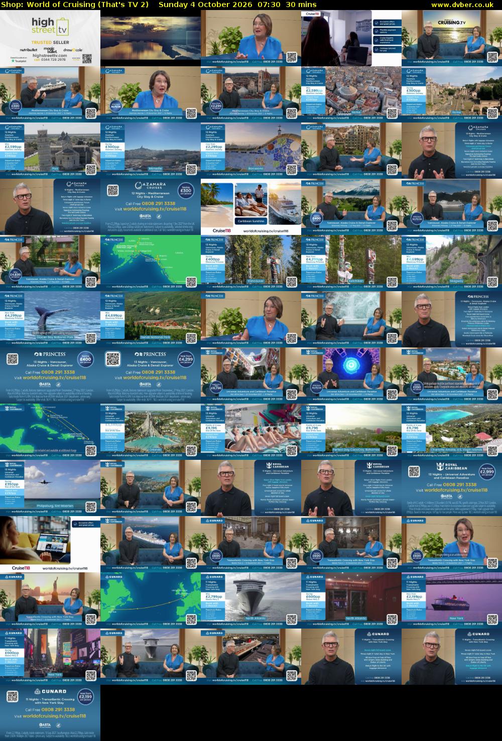 Shop: World of Cruising (That's TV 2) Sunday 4 October 2026 07:30 - 08:00