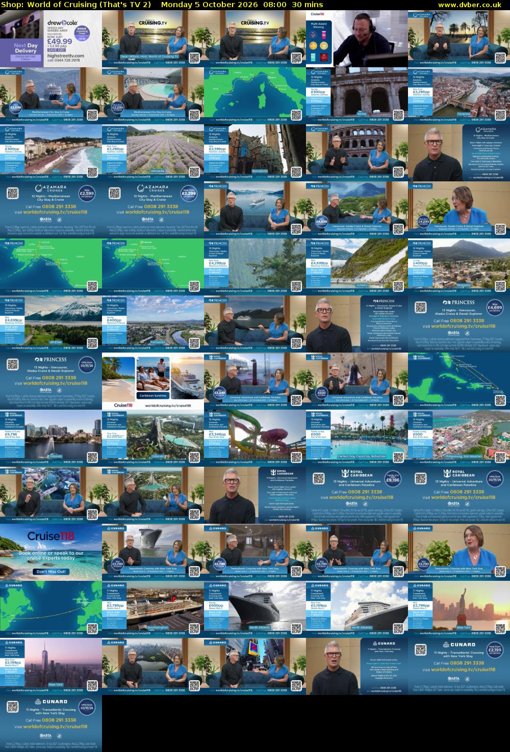 Shop: World of Cruising (That's TV 2) Monday 5 October 2026 08:00 - 08:30