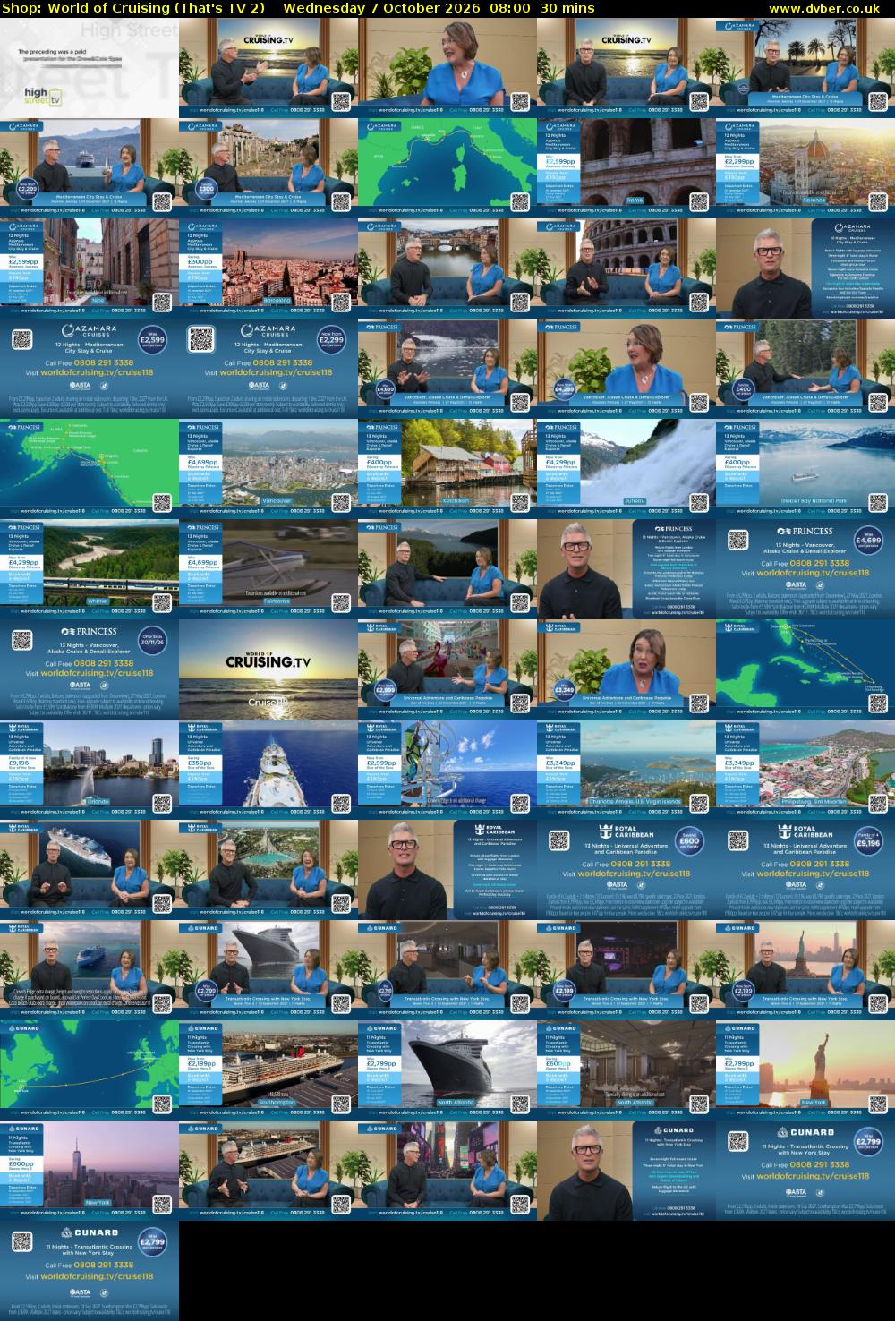 Shop: World of Cruising (That's TV 2) Wednesday 7 October 2026 08:00 - 08:30