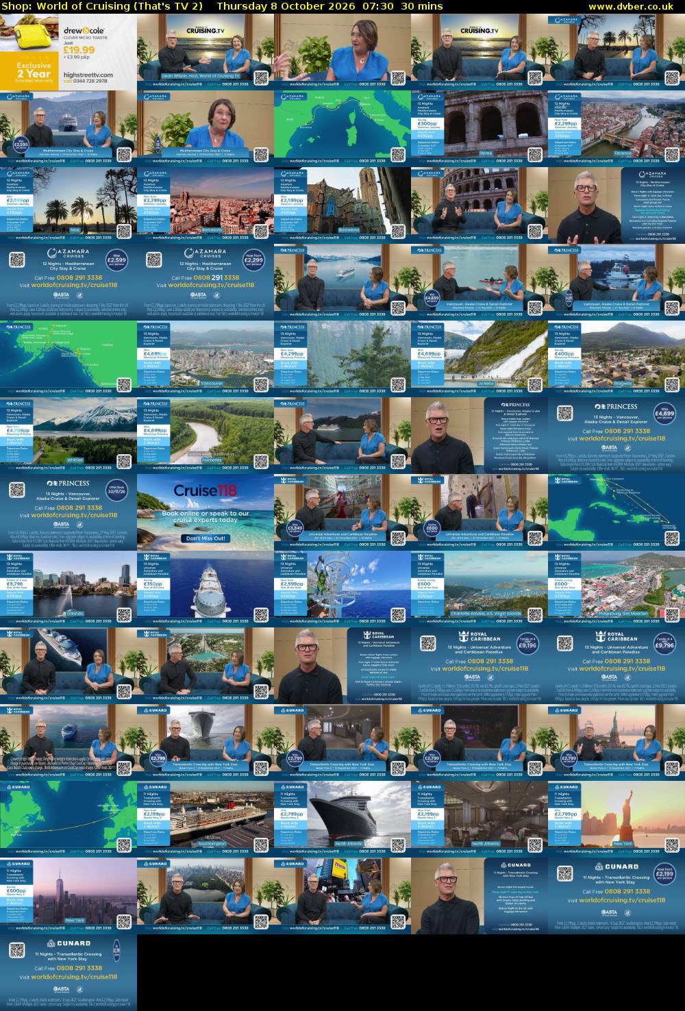 Shop: World of Cruising (That's TV 2) Thursday 8 October 2026 07:30 - 08:00