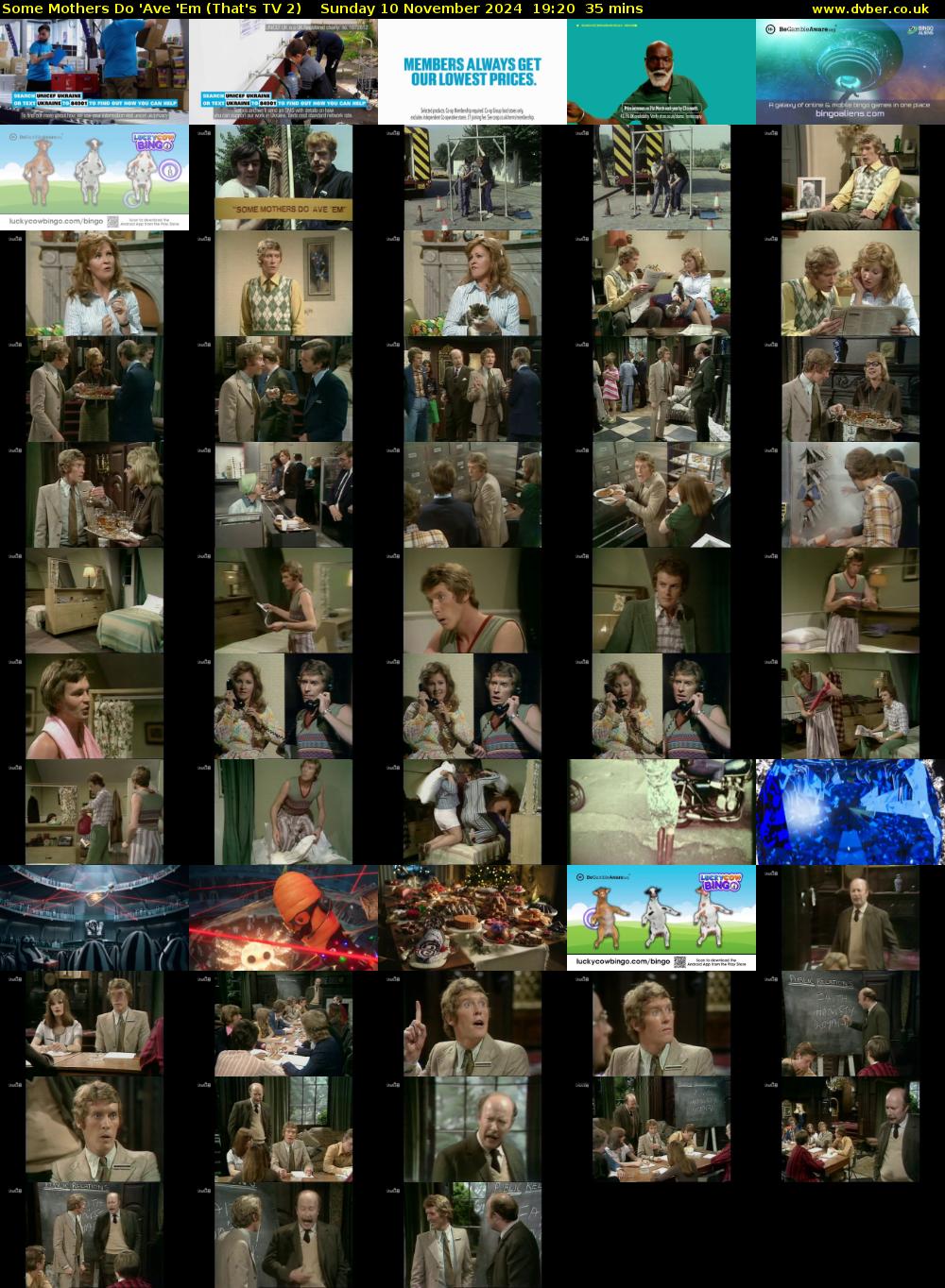 Some Mothers Do 'Ave 'Em (That's TV 2) Sunday 10 November 2024 19:20 - 19:55
