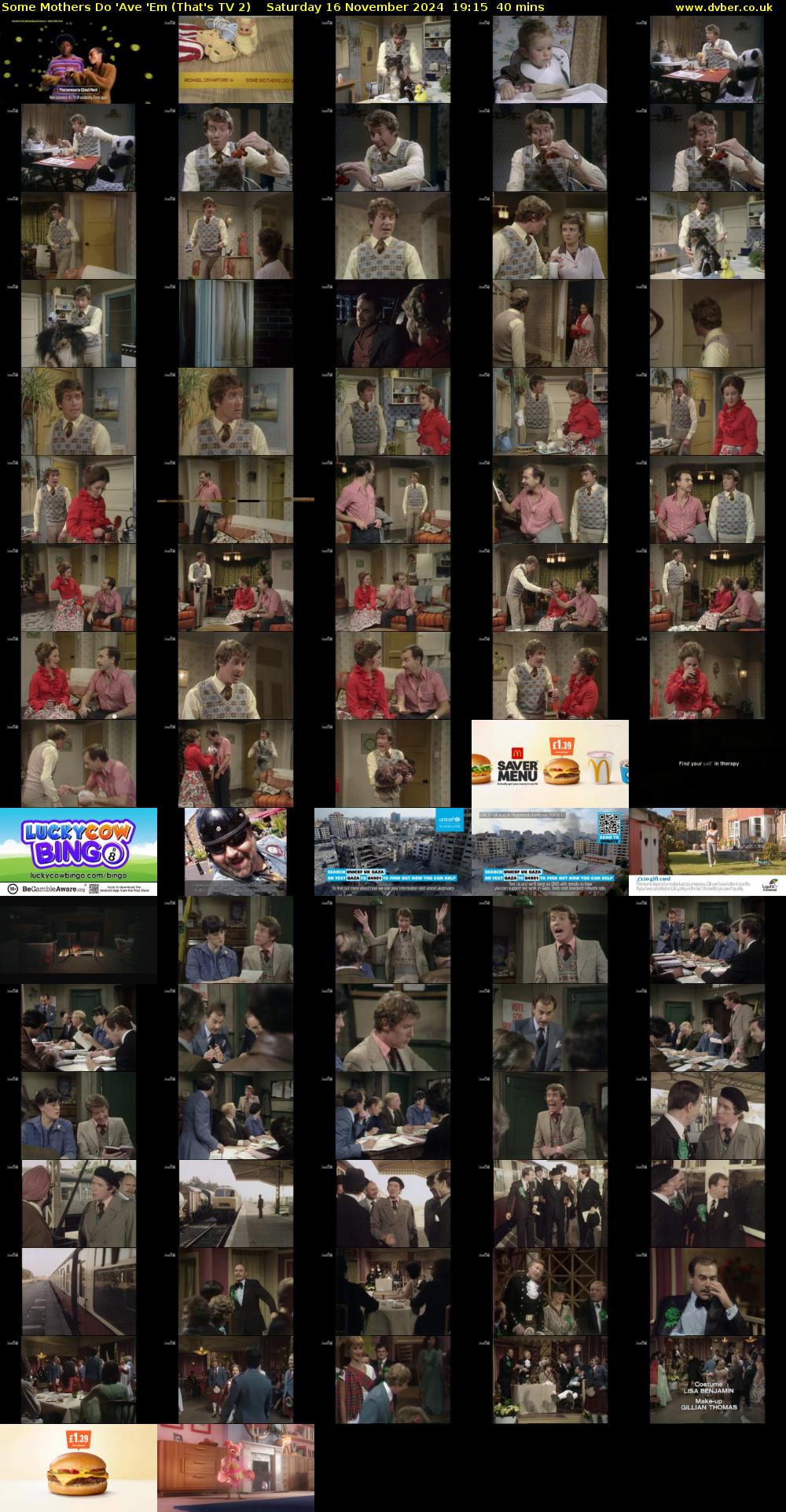 Some Mothers Do 'Ave 'Em (That's TV 2) Saturday 16 November 2024 19:15 - 19:55
