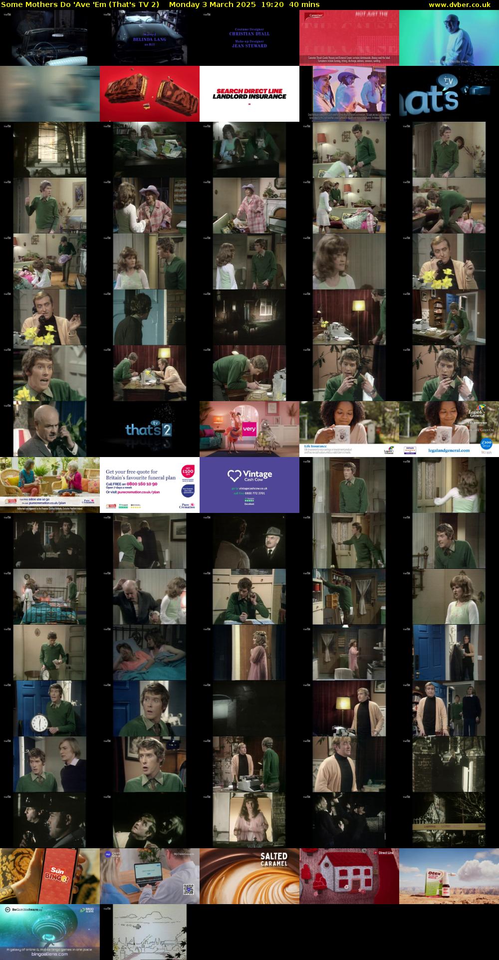 Some Mothers Do 'Ave 'Em (That's TV 2) Monday 3 March 2025 19:20 - 20:00