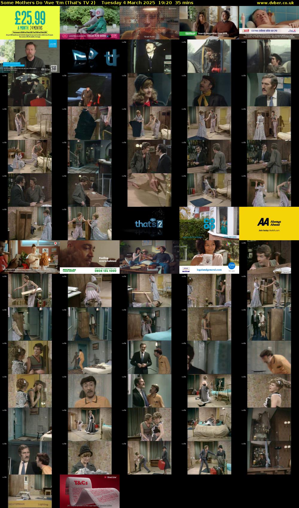 Some Mothers Do 'Ave 'Em (That's TV 2) Tuesday 4 March 2025 19:20 - 19:55