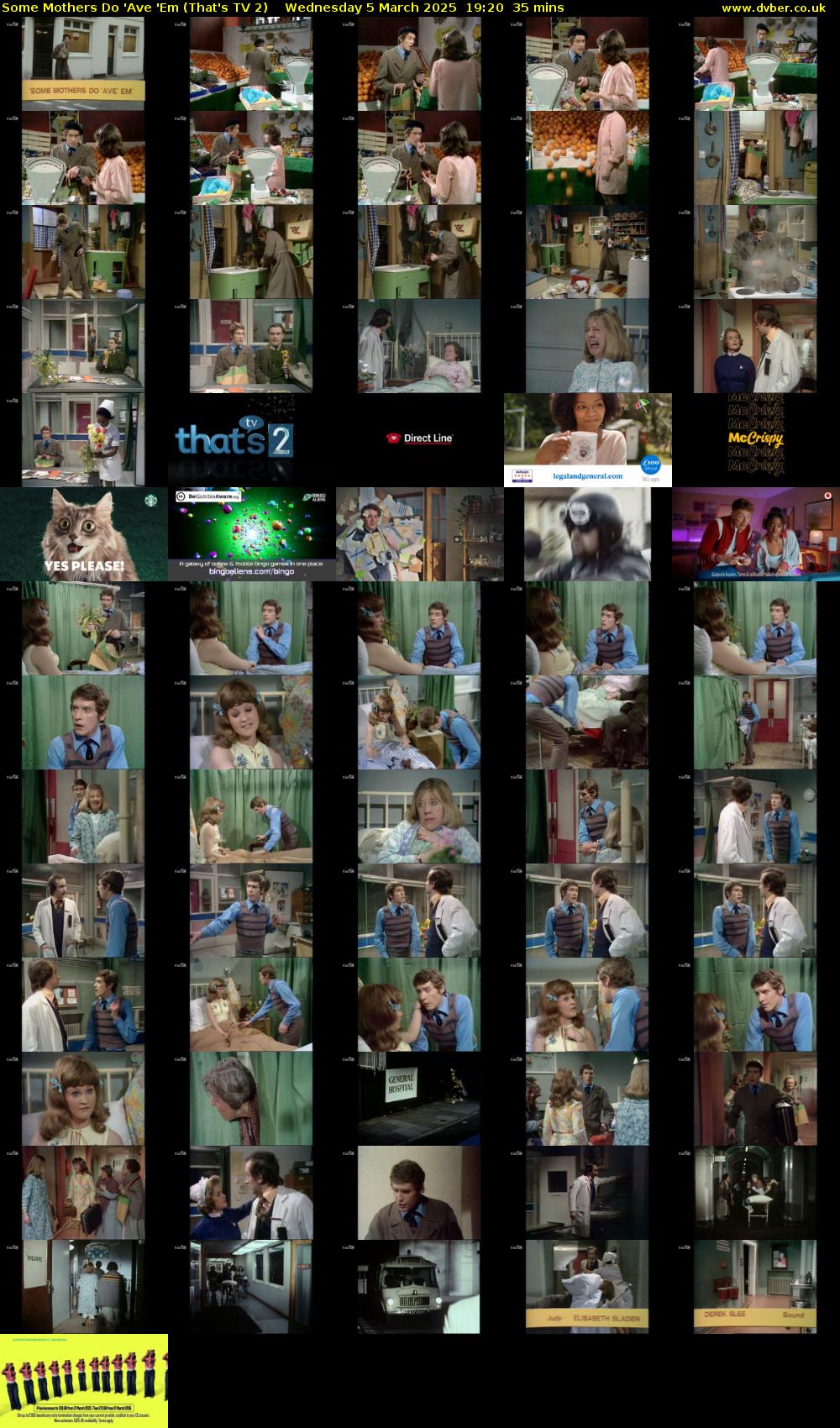 Some Mothers Do 'Ave 'Em (That's TV 2) Wednesday 5 March 2025 19:20 - 19:55