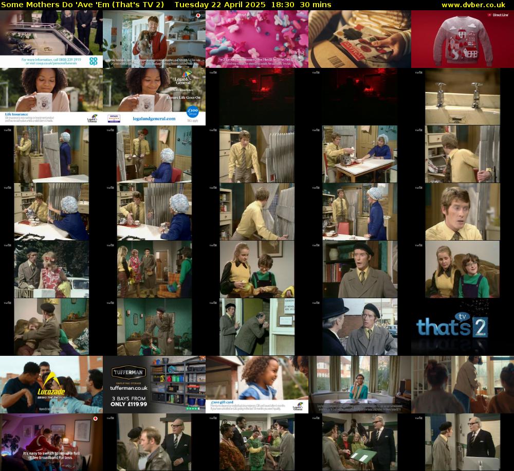 Some Mothers Do 'Ave 'Em (That's TV 2) Tuesday 22 April 2025 18:30 - 19:00
