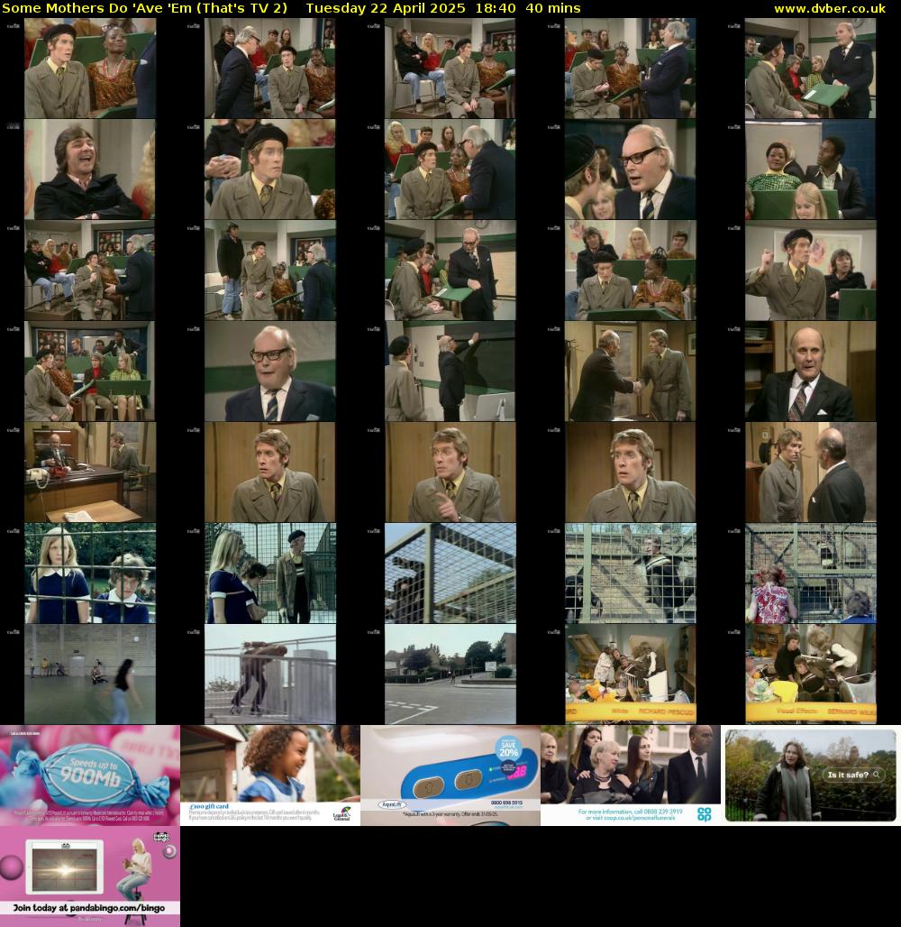 Some Mothers Do 'Ave 'Em (That's TV 2) Tuesday 22 April 2025 18:40 - 19:20