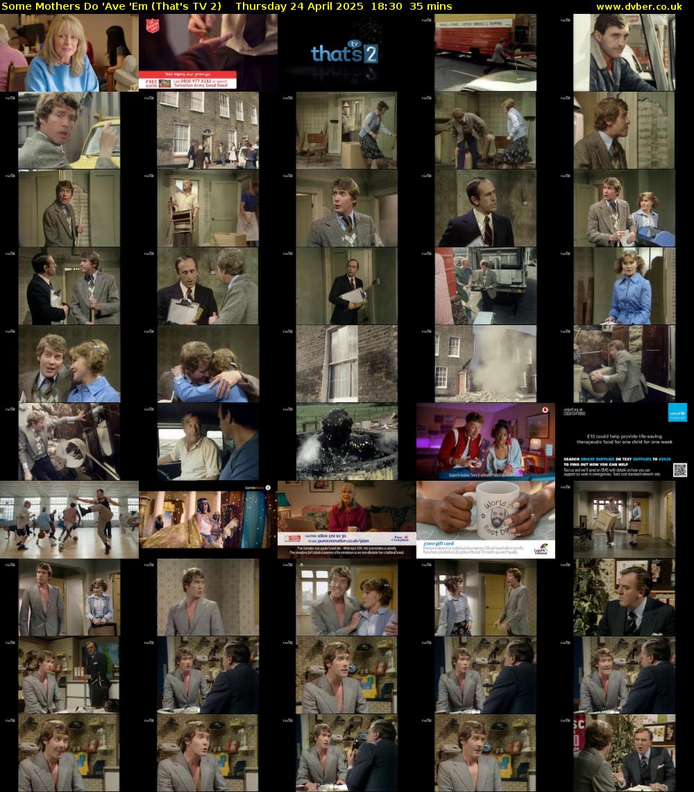 Some Mothers Do 'Ave 'Em (That's TV 2) Thursday 24 April 2025 18:30 - 19:05