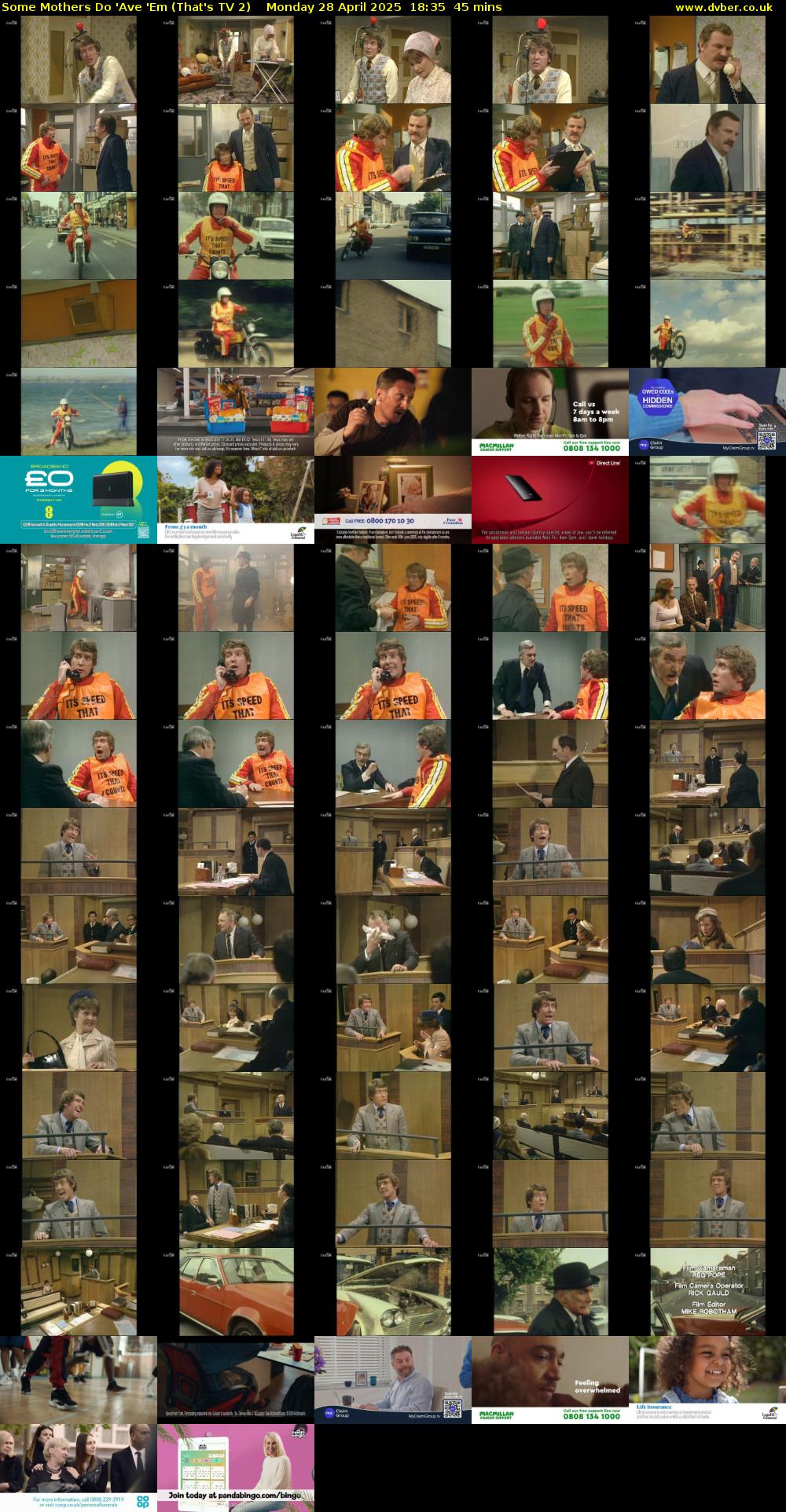Some Mothers Do 'Ave 'Em (That's TV 2) Monday 28 April 2025 18:35 - 19:20