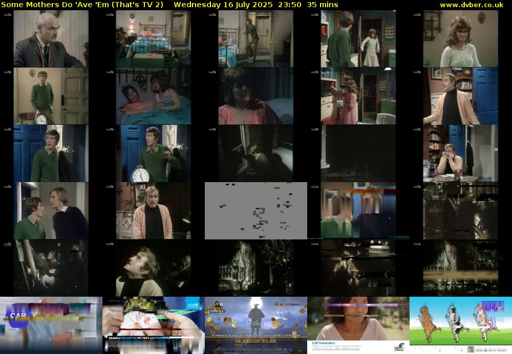 Some Mothers Do 'Ave 'Em (That's TV 2) Wednesday 16 July 2025 23:50 - 00:25