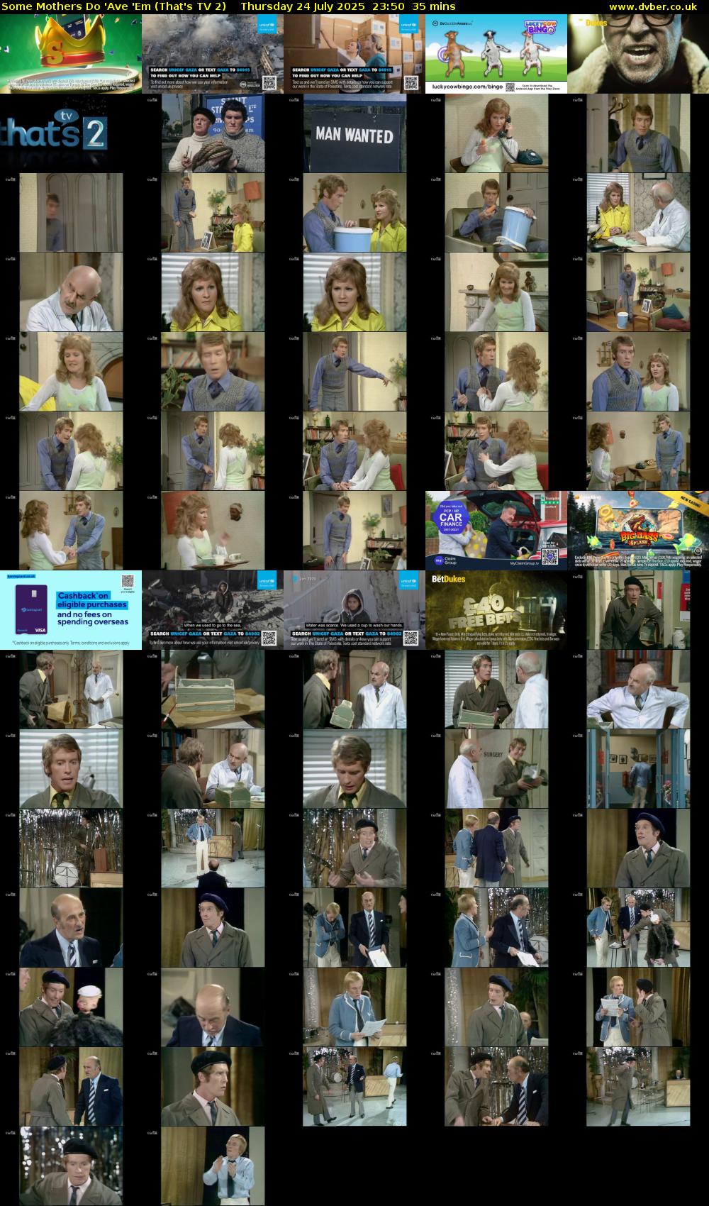 Some Mothers Do 'Ave 'Em (That's TV 2) Thursday 24 July 2025 23:50 - 00:25